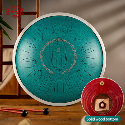 HLURU EQTB15-14 MALCHITE - EQ Series 15 Notalı 14" C Major 440Hz Malchite Elektronik Tongue Drum